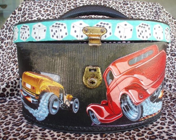 Las Vegas and Hot Rod Theme Vintage Train Case / Purse Etsy