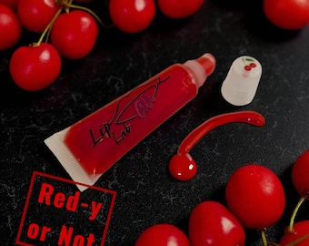 Cherry Red Lip Gloss: Vegan High-Shine, Cherry Flavor