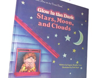 1990 Glow In The Dark Stars, Moon, And Clouds Little Golden Book