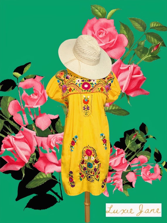 70’s Mexican Embroidered Hippie Dress