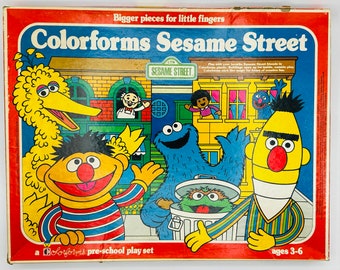 1977 Sesame Street Colorforms play set