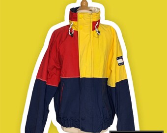 90s Tommy Hilfiger Yellow Jacket - Etsy