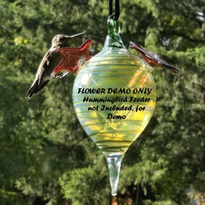 Glass Feeder Flowers – Pest-Free Perches in a Rainbow of Joy image 15