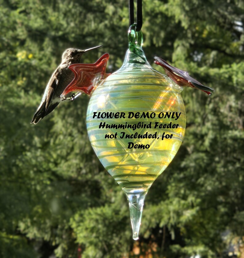 Glass Feeder Flowers – Pest-Free Perches in a Rainbow of Joy image 15