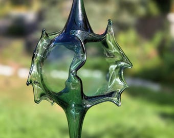 Flameworked Borosilicate Glass Air Plant Holder – Hanging Bud Drier & Ornament