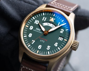IWC Pilot's Watch Spitfire MJ271 Limited Edition GMT Bronze Green Dial UTC