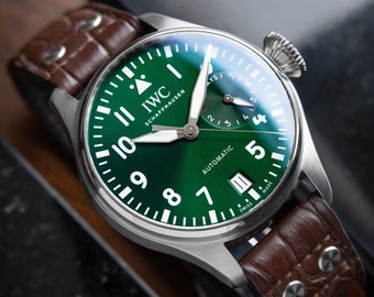 IWC Big Pilot's Watch 7 Days Green Dial Steel Leather Automatic 46.2mm