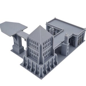 Commercial Zone & Landing Pad - 3D Printed Terrain Scenery For 6/8mm Scale Tabletop Wargaming, RPGs or Dioramas