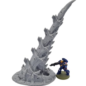 Large Sloped Capillary Tower - High Quality 3D Printed Tyranid Alien Terrain Scenery