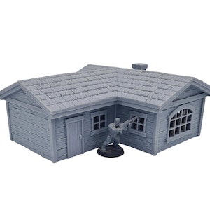 Large Wooden House - 3D Printed 28/32mm Scale Fantasy Terrain - Scenery and Buildings For Tabletop Wargaming, RPGs & Dioramas