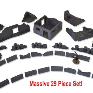 Urban Warfare Scatter Terrain & Buildings High Quality 3D Printed Terrain Scenery Buildings Ruins For Tabletop Wargaming Or Dioramas