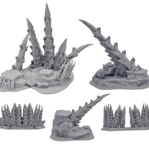 High Quality 3D Printed Terrain - Alien Tyranid Scenery For Tabletop Wargaming & Dioramas - Scatter Pack 1