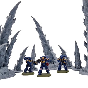 9 Piece Alien Capillary Set - High Quality 3D Printed Tyranid Terrain Scenery For Tabletop Wargames & Dioramas
