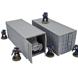2x Conex Shipping Containers 3D Printed Terrain Scenery Buildings For Wargaming & Dioramas
