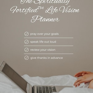 Schreib die Vision 5-Jahresplaner | Vertrauensbasiertes druckbares Zielblatt | Habakuk 2: 2 Christliches Geschäftswerkzeug | Digital Vision Board Tracker