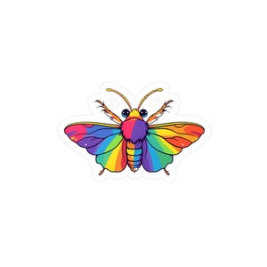 Adesivi in vinile con farfalle arcobaleno, adesivi da parete colorati, decorazioni boho, regalo per gli amanti della natura, decorazioni ecologiche