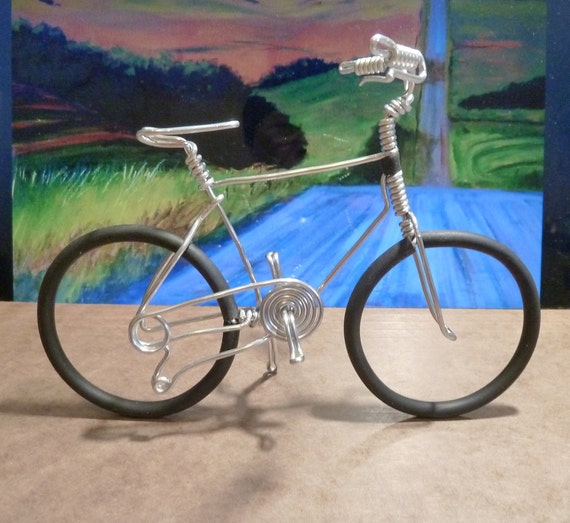Bicycle Art Wire Art Wire bicycle Small bike Miniature Etsy