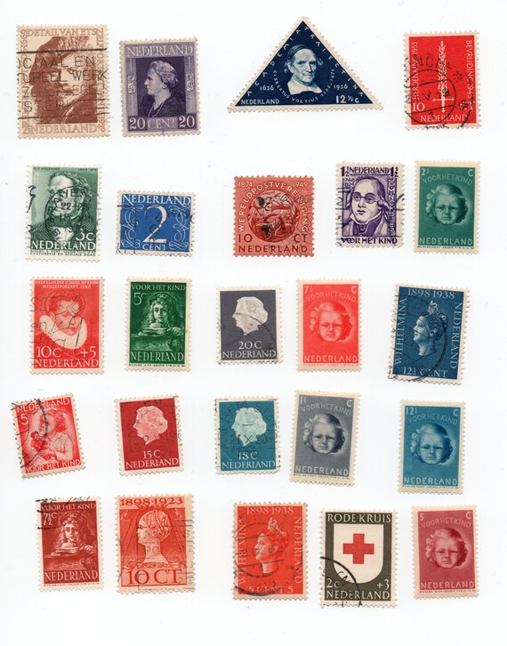 Nederland Dutch Stamps Netherlands Postage Stamps Old Etsy