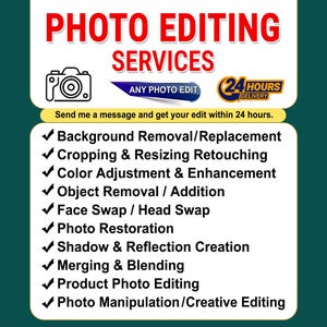 Expert Photoshop Photo Editing Services: Add or Remove Person, Face Swap, Retouching & Restoration (24 Hour Delivery)