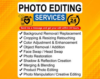Servicios de edición fotográfica personalizados: restauración, intercambio de rostros, mejora, coloración, eliminación de personas.