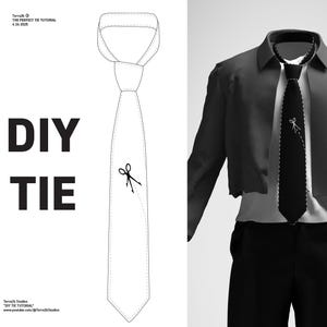 Tie sewing pattern with video and PDF instructions