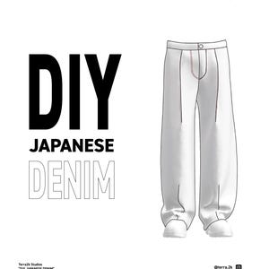 Baggy Pleated Denim Pants Sewing Pattern: Selvedge or Non-Selvedge (PDF & Video Instructions) image 3