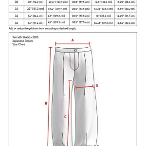Baggy Pleated Denim Pants Sewing Pattern: Selvedge or Non-Selvedge (PDF & Video Instructions) image 14