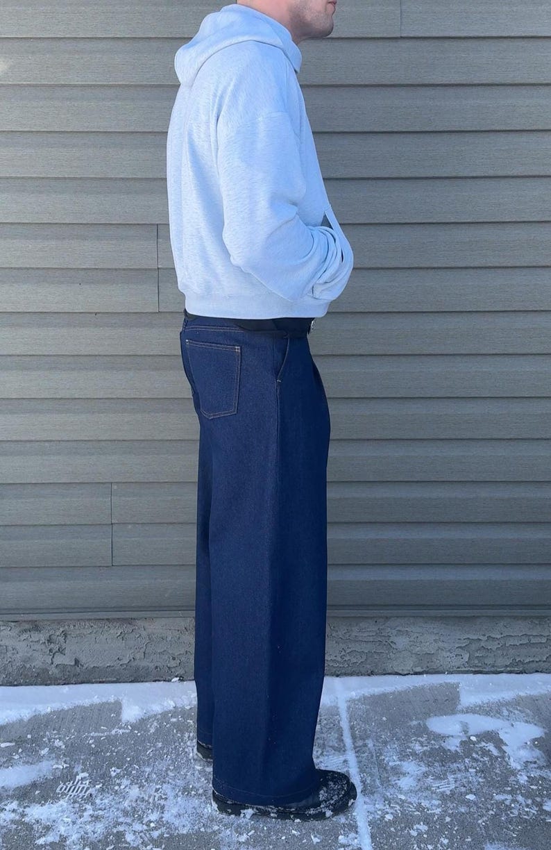 Baggy Pleated Denim Pants Sewing Pattern: Selvedge or Non-Selvedge (PDF & Video Instructions) image 9