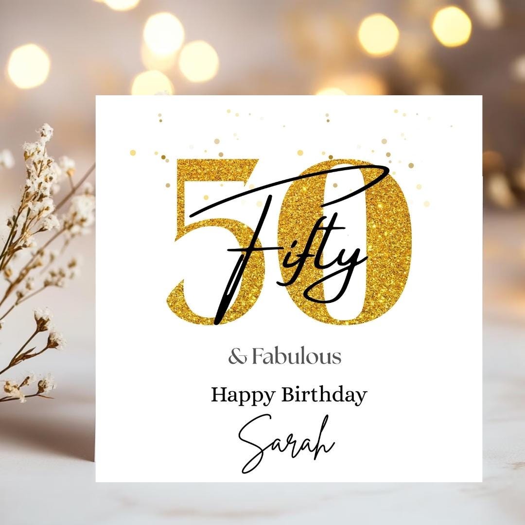 Five Dollar Shake 50th Birthday Card – NV39 – HUGS & KISSES - View #3
