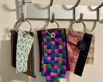 Upcycled Fabric Keychains