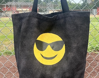 Hand Painted Face Tote