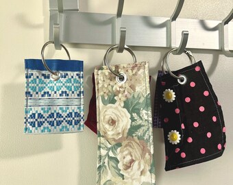 Upcycled Fabric Keychains