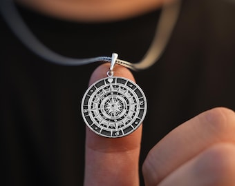 Collar de brújula personalizado para hombre, regalo grabado para esposo, collar personalizado para hombre, regalo para novio, collar de viaje, regalo para él