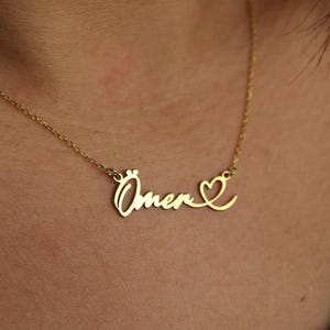 Custom Name Necklace, 14K Gold Plated Name Necklace, Personalized Name Necklace, Birthday Gift for Her, Mother's Day Gift, Gift for Mom