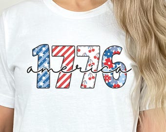 1776 Patriotic Shirt | America Anniversary Tee | Fourth Of July | Bella Canvas Shirt