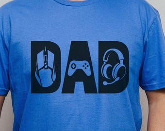 Gamer Dad Shirt | Controller Letter Design | Fathers Day Gift