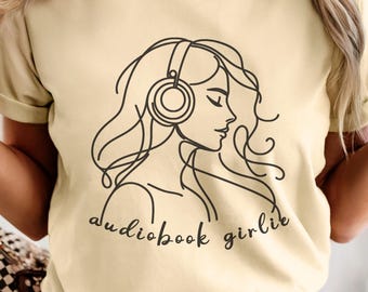 Audiobook Girlie | Comfort Colors Tee | Bookish Shirt for Cozy Reading Fans