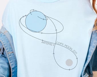 Artemis II Orbital Shirt | Moon Mission Graphic | Minimalist Space Tee | Science Lover Gift