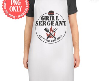 Grill Sergeant BBQ PNG | Funny Barbecue Clipart | Digital Download