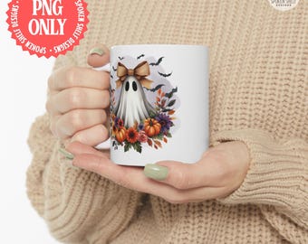 Fall Ghost PNG | Soft Rustic Autumn Decor | Digital Download