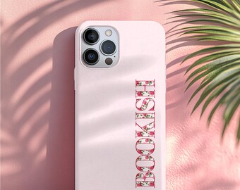 Bookish Floral Tough Phone Case, Pink Coquette Reader Gift