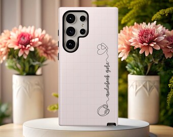 Audiobook Girlie Phone Case, Bookish Floral Design, Gift for iPhone and Samsung Models