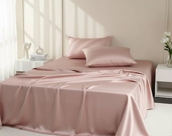 Lenzuolo piano in seta di gelso al 100%, lenzuolo superiore in seta naturale, biancheria da letto in pura seta, lenzuolo piano matrimoniale, lenzuolo piano king size, lenzuolo in seta