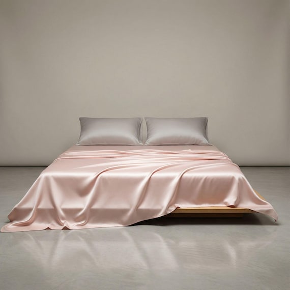 100% Mulberry Silk Flat Sheet, Natural Silk Top Sheet, Premium Quality Silk Bedding, Queen Flat Sheet, King Flat Sheet, Silk Bedding Sheet