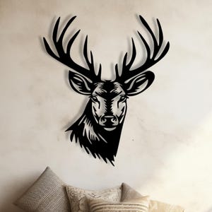 Metal Deer Wall Decor, Deer Head Metal Wall Art, , Forest Deer Head Wall Decor, Nature Wall Art, Living Room Wall Art, Farmhouse Decor