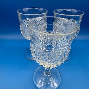 Pressed Glass Goblet - Etsy