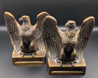 Vintage 1776 Bicentennial Weißkopfseeadler Buchstützen