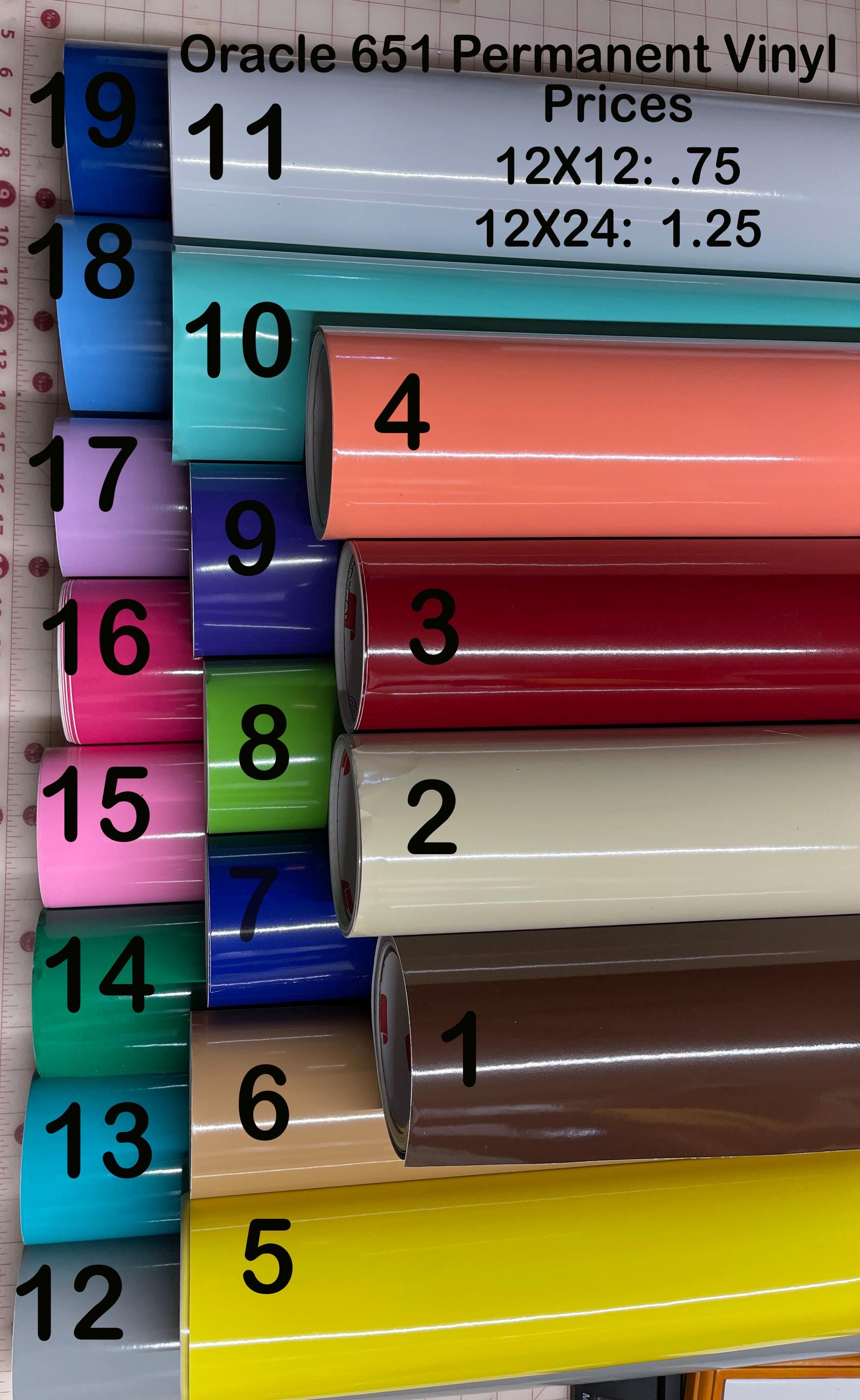 Oracal 651 Vinyl, Permanent Outdoor Vinyl, Craft Vinyl Sheet, Decal