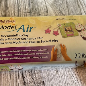 Model Air by Poly Form, Air Dry Modeling Clay, Modeling Clay, Air Dry Clay, Polyform Model Air, Polyform Clay, White - 2.2 pound sealed bag