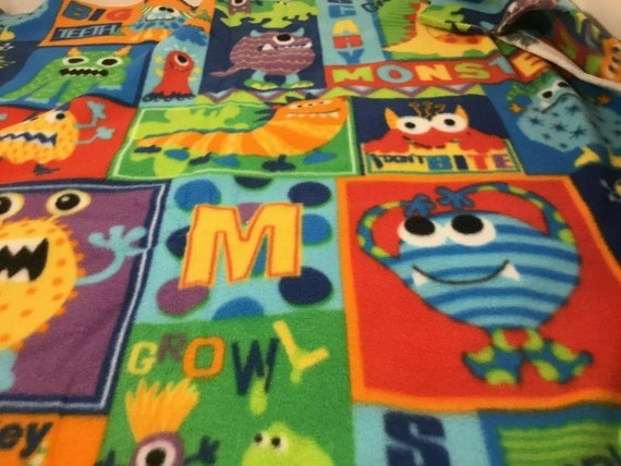 Colorful Kids Monsters Juvenile Fleece Fleece for Kids Monster Fleece Fleece Fabric 60 Wide 52 Long Etsy